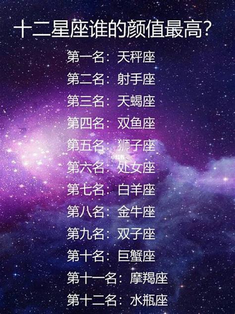 星座排行榜大全